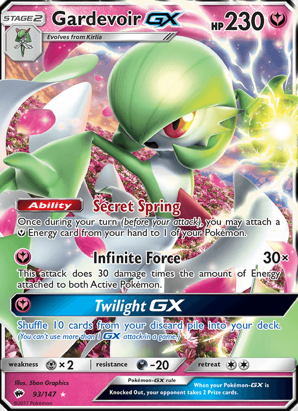 Gardevoir GX, card 93 from Burning Shadows