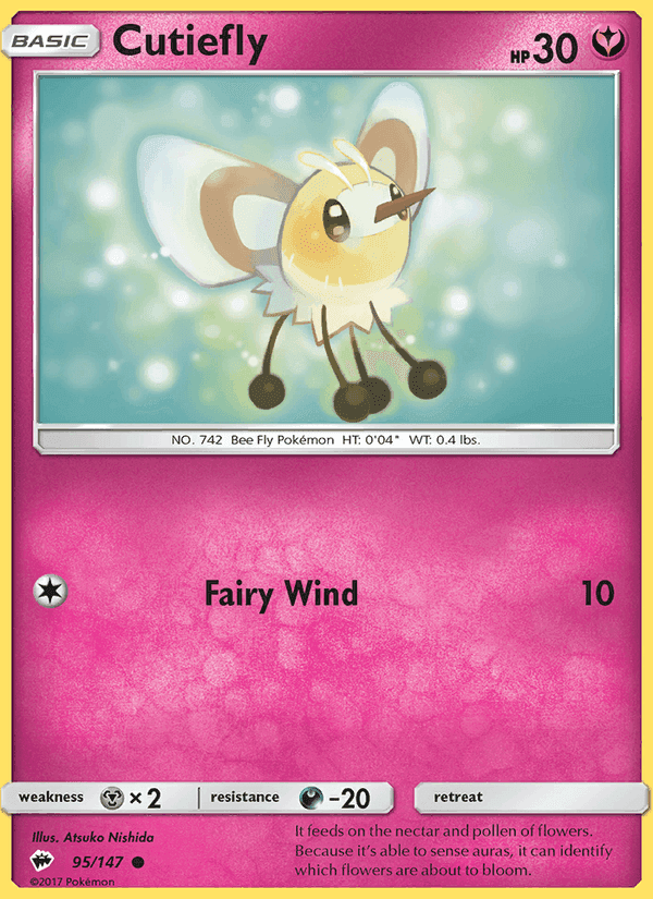 Cutiefly, card 95 from Burning Shadows