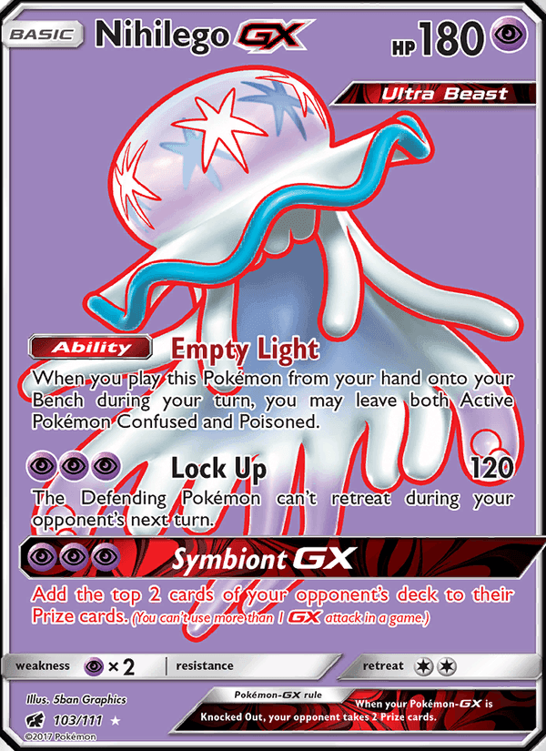 Nihilego GX, card 103 from Crimson Invasion
