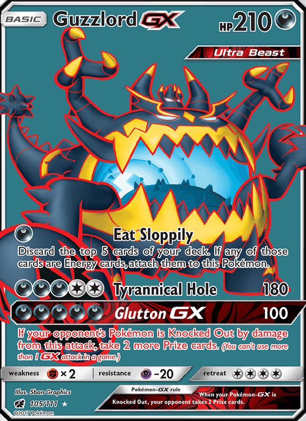 Guzzlord GX, card 105 from Crimson Invasion