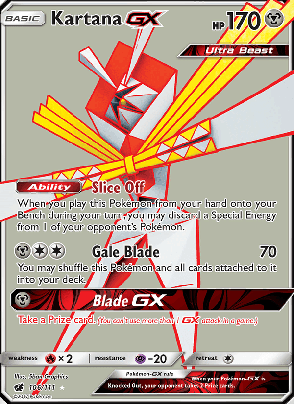 Kartana GX, card 106 from Crimson Invasion