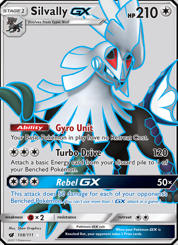 Silvally GX, card 108 from Crimson Invasion