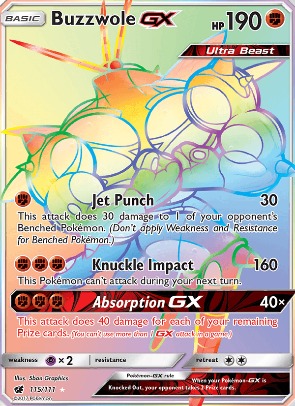 Buzzwole GX, card 115 from Crimson Invasion