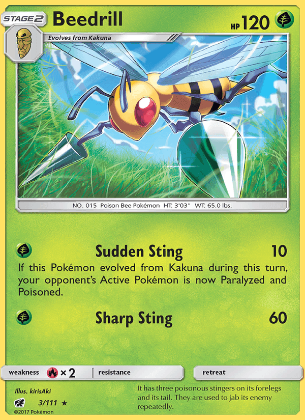 Beedrill, carta 3 di Crimson Invasion