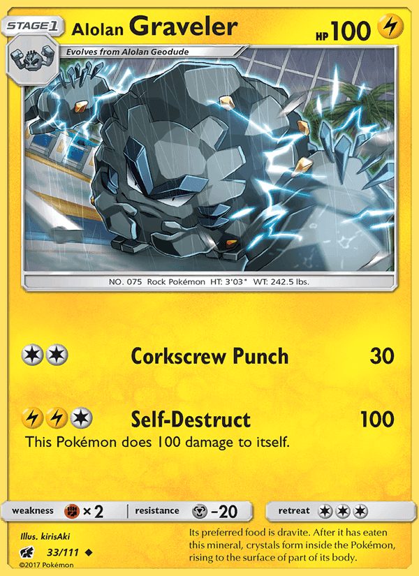 Crimson Invasion の 33 番、Alolan Graveler