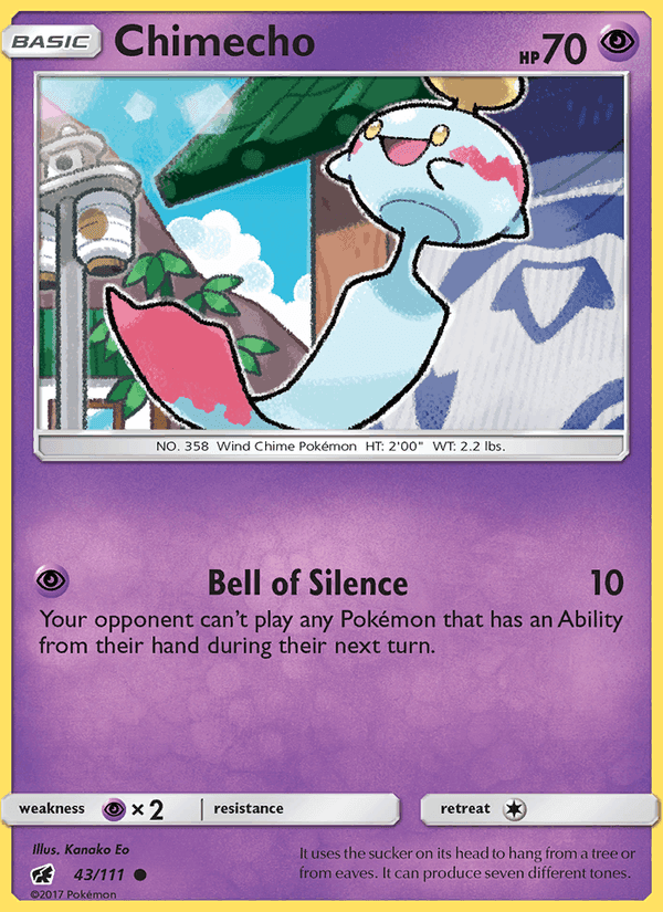 Chimecho, card 43 from Crimson Invasion