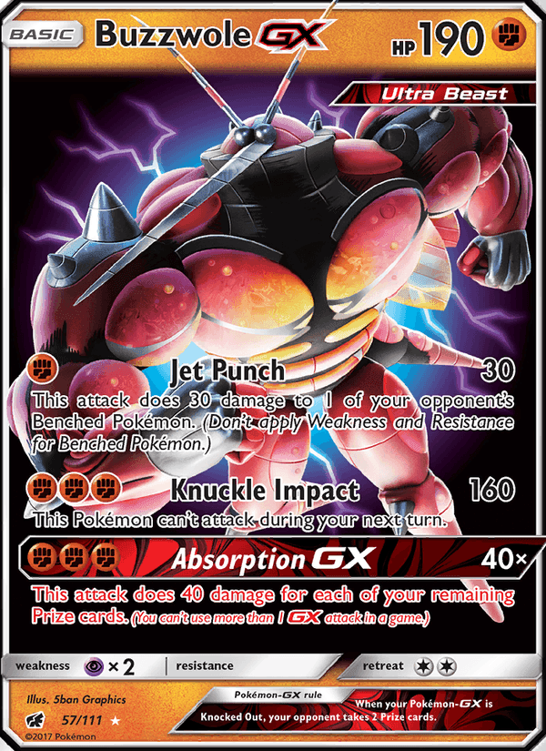 Buzzwole GX, card 57 from Crimson Invasion
