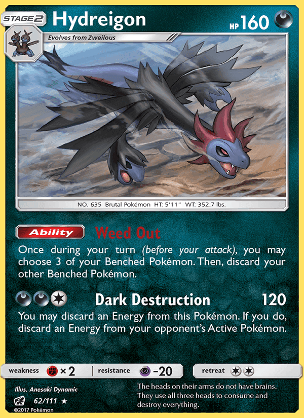 Hydreigon, card 62 from Crimson Invasion