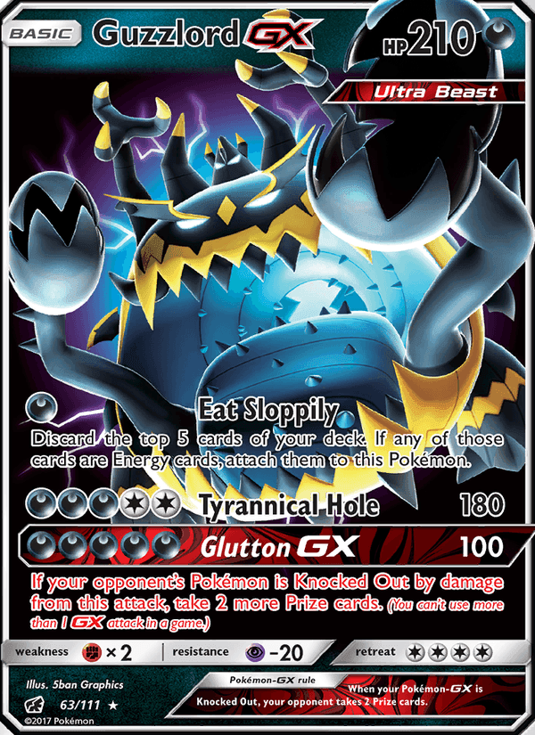 Guzzlord GX, card 63 from Crimson Invasion
