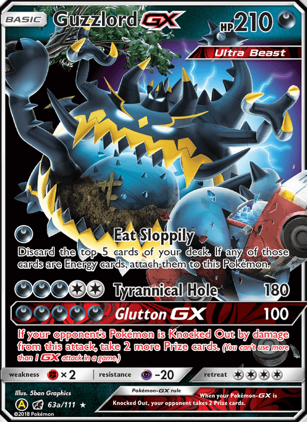 Guzzlord-GX, card 63a from Crimson Invasion
