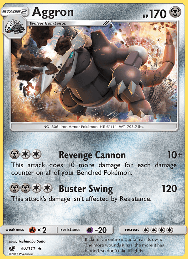 Aggron, card 67 from Crimson Invasion