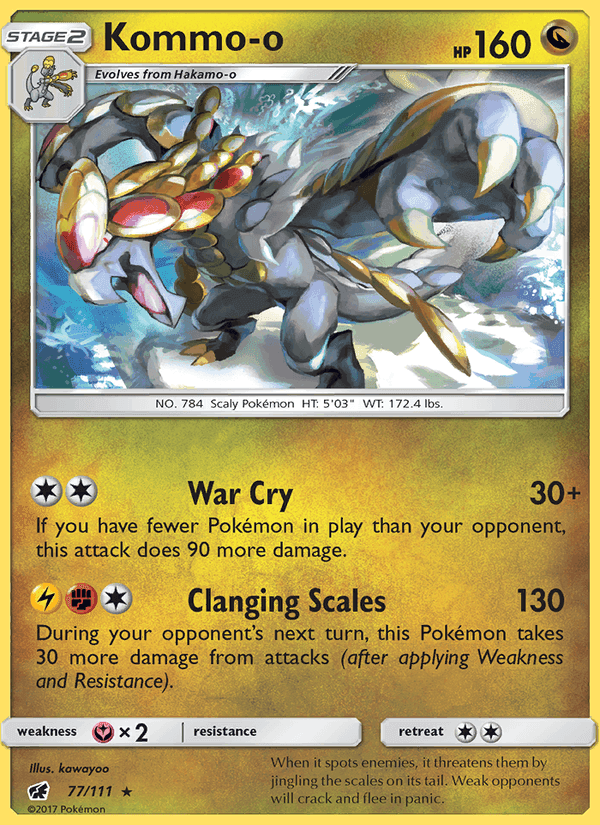 Kommo-o, card 77 from Crimson Invasion