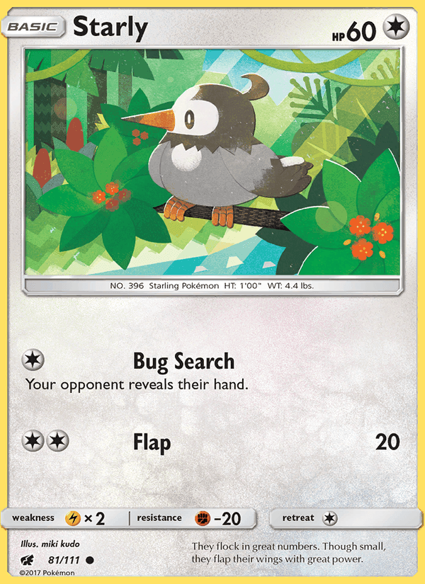 Starly, card 81 from Crimson Invasion