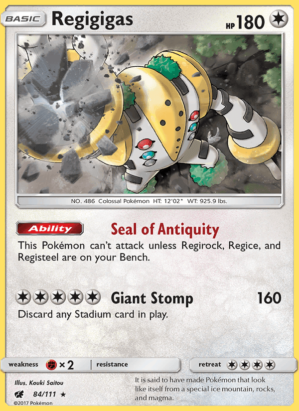 Regigigas, card 84 from Crimson Invasion