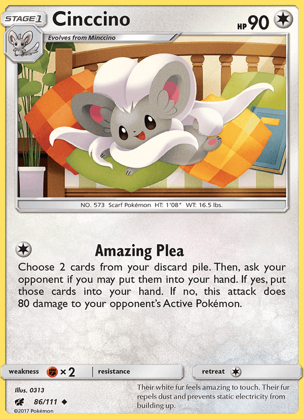 Cinccino, card 86 from Crimson Invasion