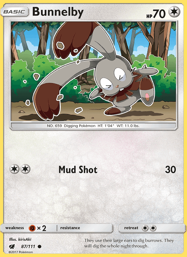 Bunnelby, card 87 from Crimson Invasion