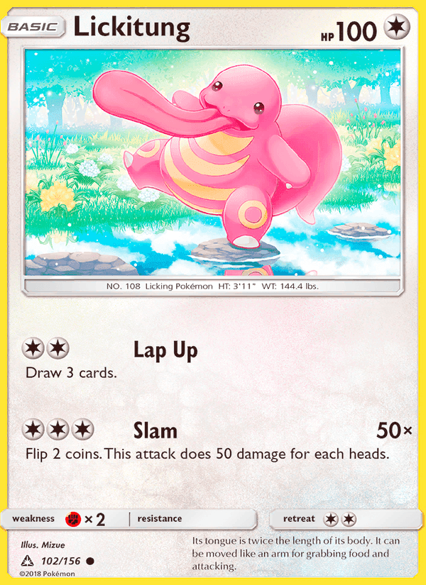 Lickitung, card 102 from Ultra Prism