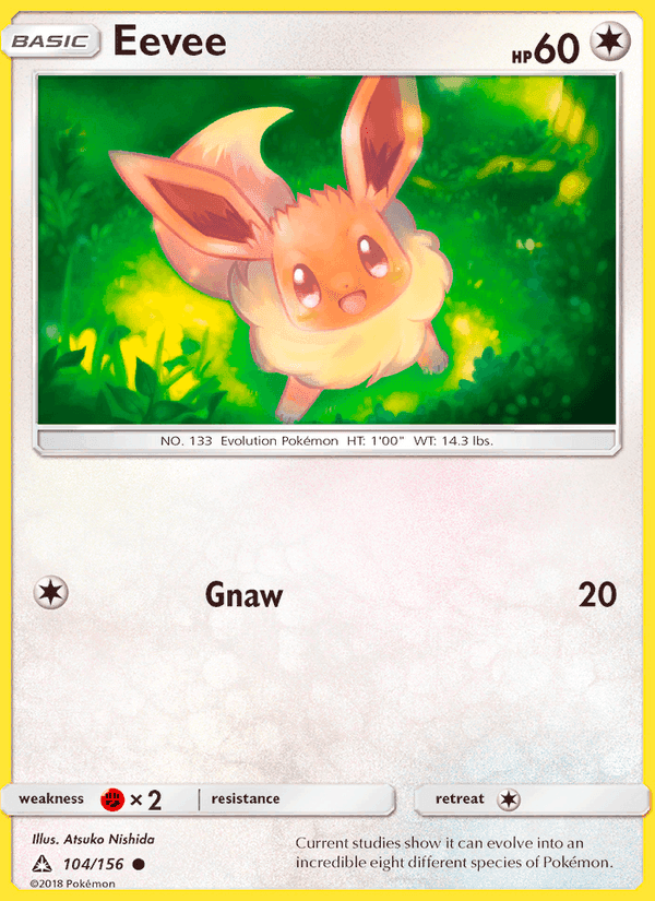 Eevee, card 104 from Ultra Prism