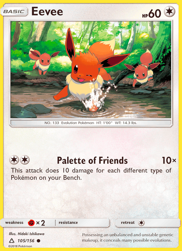 Eevee, card 105 from Ultra Prism