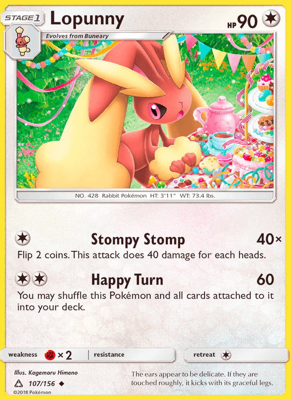 Lopunny, card 107 from Ultra Prism