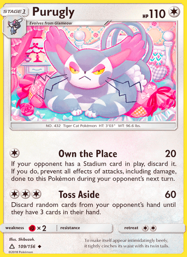 Purugly, card 109 from Ultra Prism
