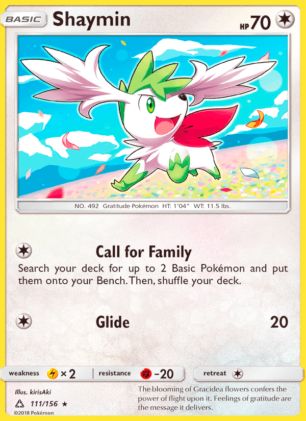 Shaymin, card 111 from Ultra Prism