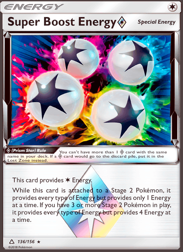 Super Boost Energy ◇, card 136 from Ultra Prism