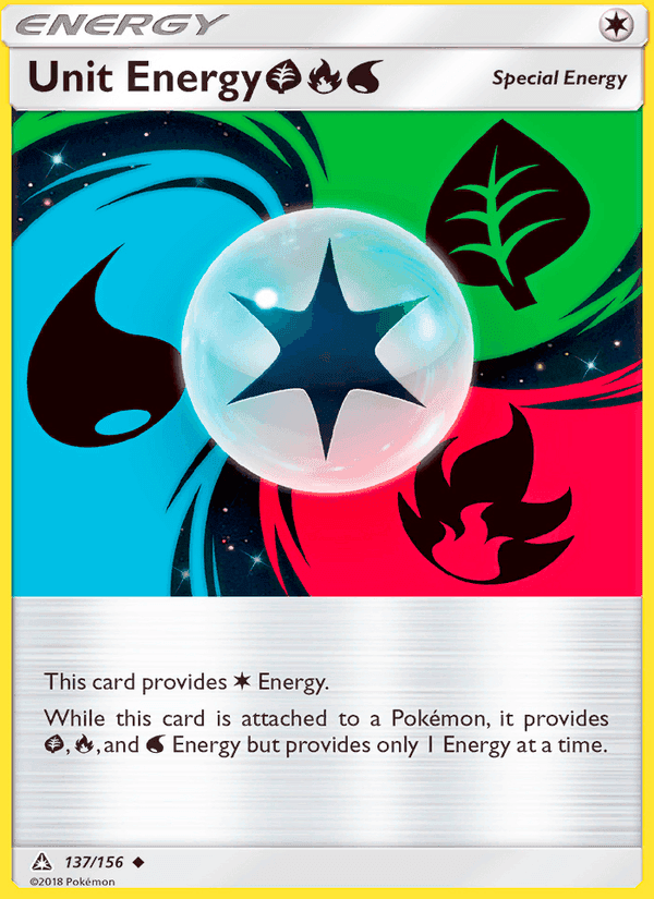 Unit Energy GrassFireWater, card 137 from Ultra Prism