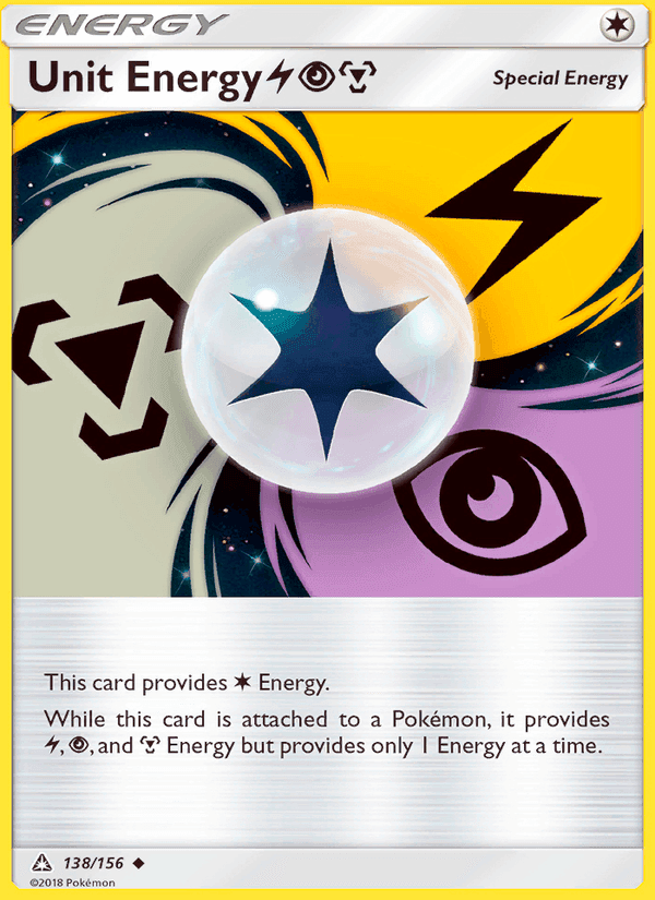 Unit Energy LightningPsychicMetal, card 138 from Ultra Prism