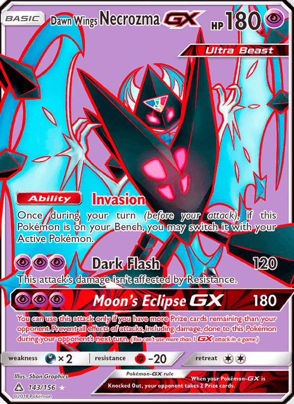 Dawn Wings Necrozma GX, card 143 from Ultra Prism