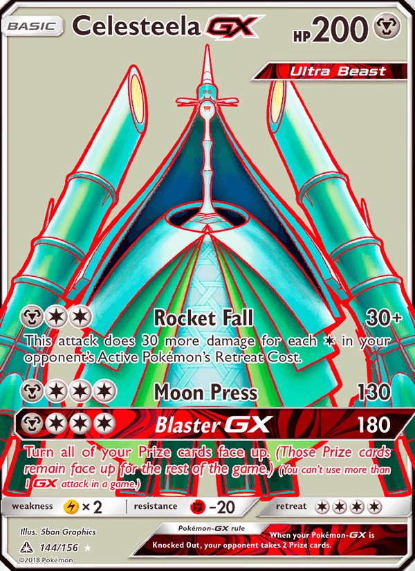 Celesteela GX, card 144 from Ultra Prism