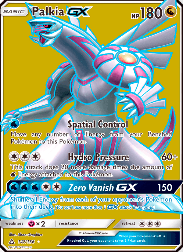 Palkia GX, card 147 from Ultra Prism