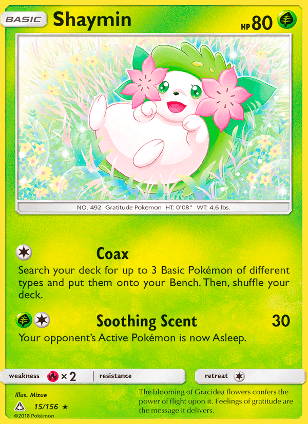 Shaymin, card 15 from Ultra Prism