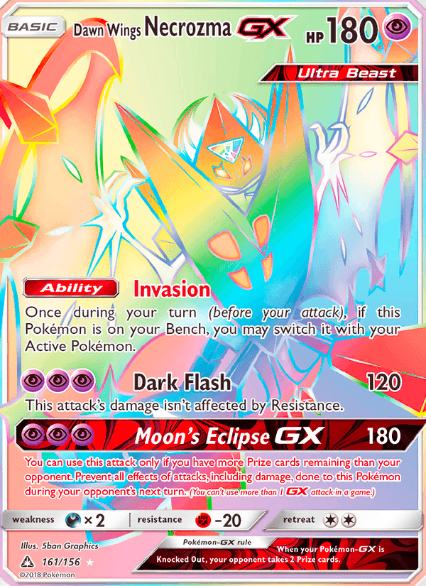 Dawn Wings Necrozma GX, card 161 from Ultra Prism