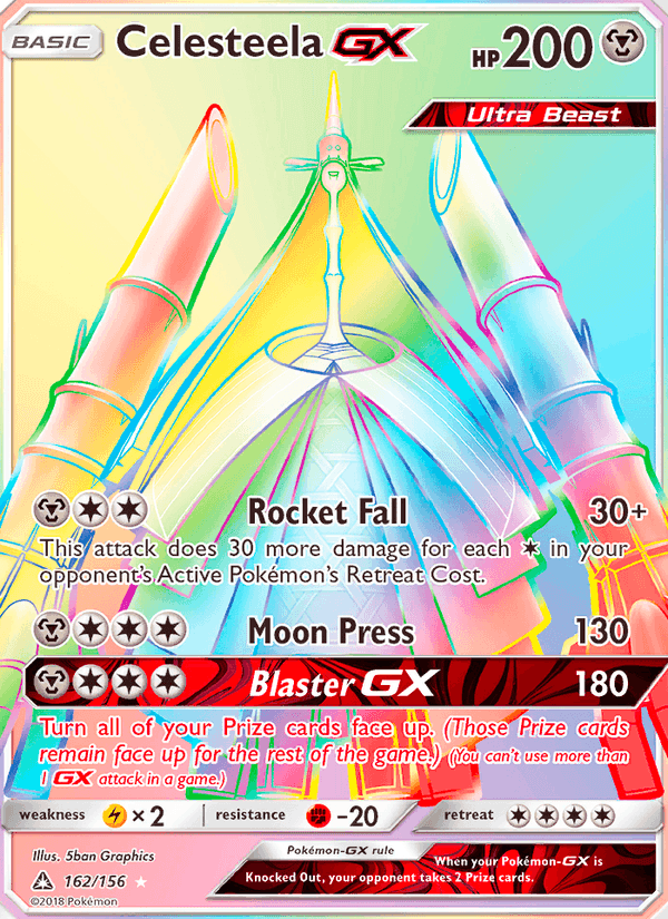 Celesteela GX, card 162 from Ultra Prism
