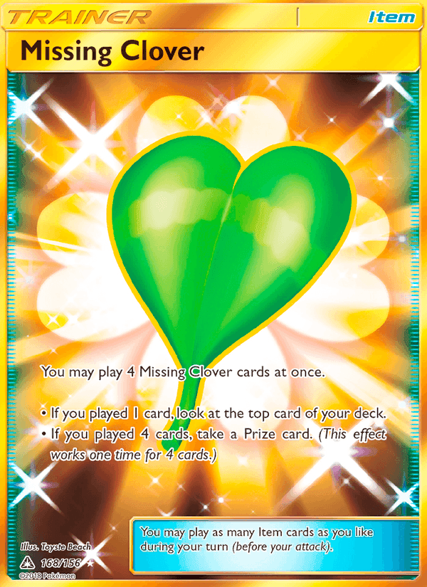 Missing Clover, card 168 from Ultra Prism