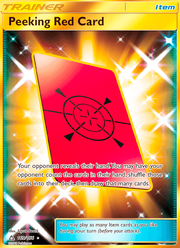 Peeking Red Card, card 169 from Ultra Prism
