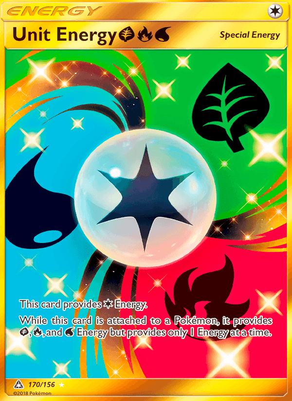 Unit Energy GrassFireWater, card 170 from Ultra Prism