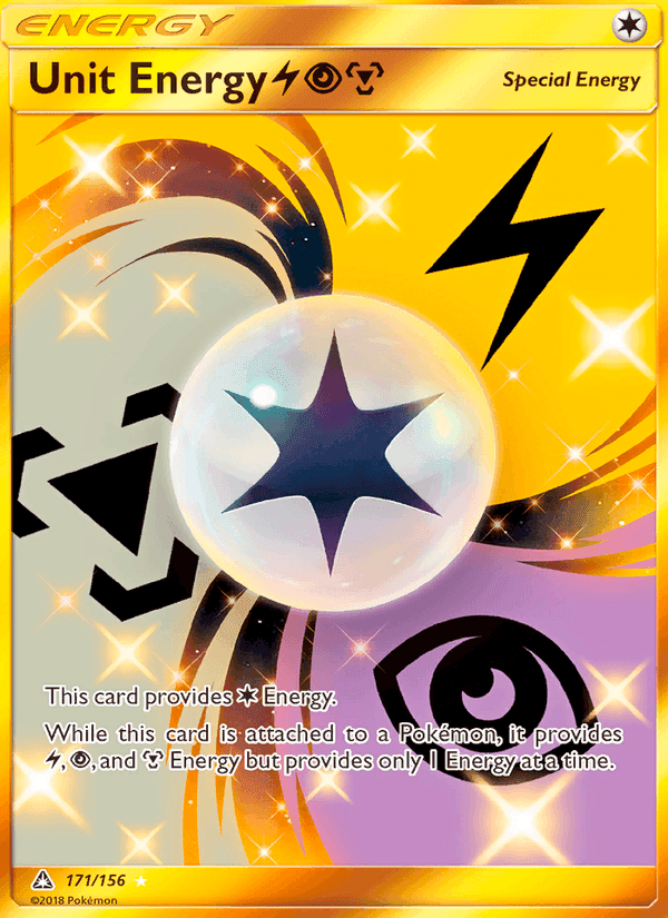 Unit Energy LightningPsychicMetal, card 171 from Ultra Prism
