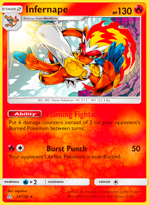 Infernape, card 23 from Ultra Prism