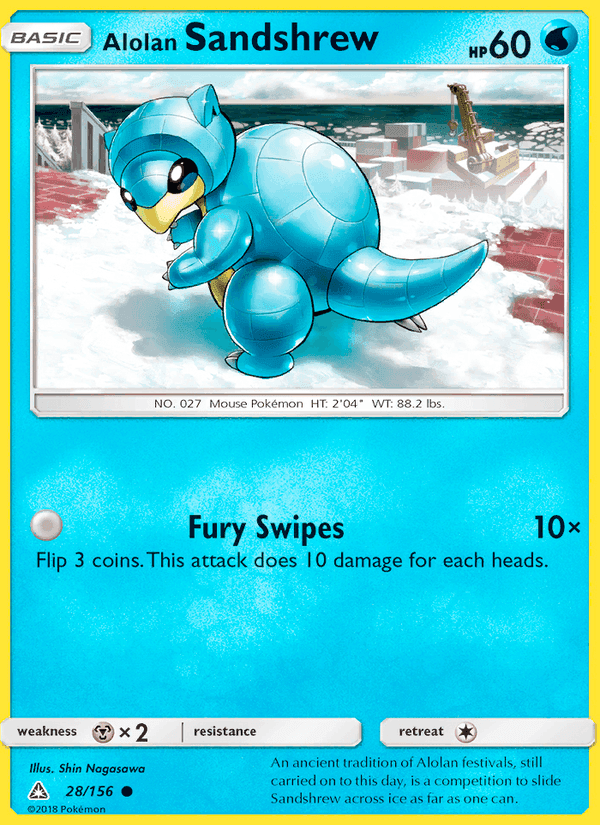 Alolan Sandshrew, carta 28 de Ultra Prism