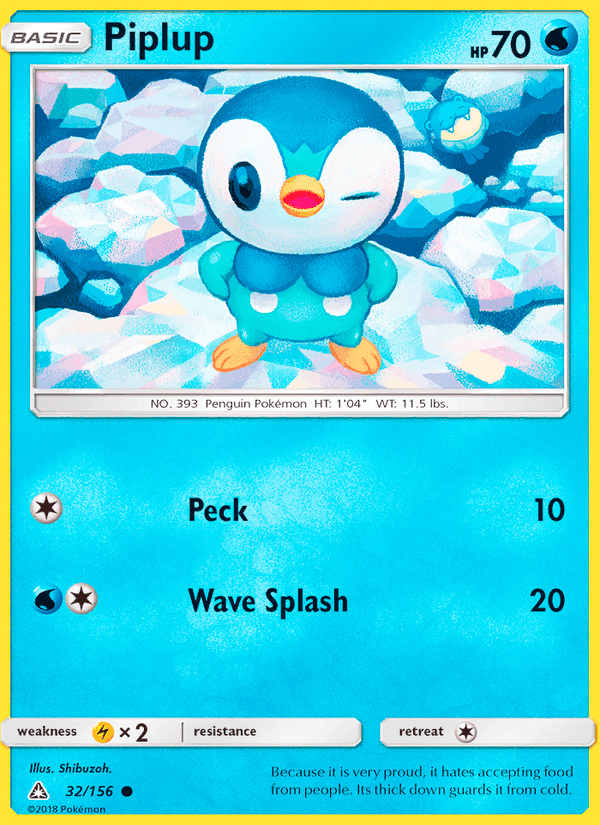 Ultra Prism の 32 番、Piplup