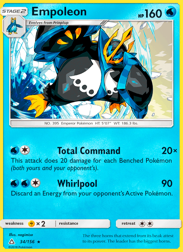 Empoleon, card 34 from Ultra Prism