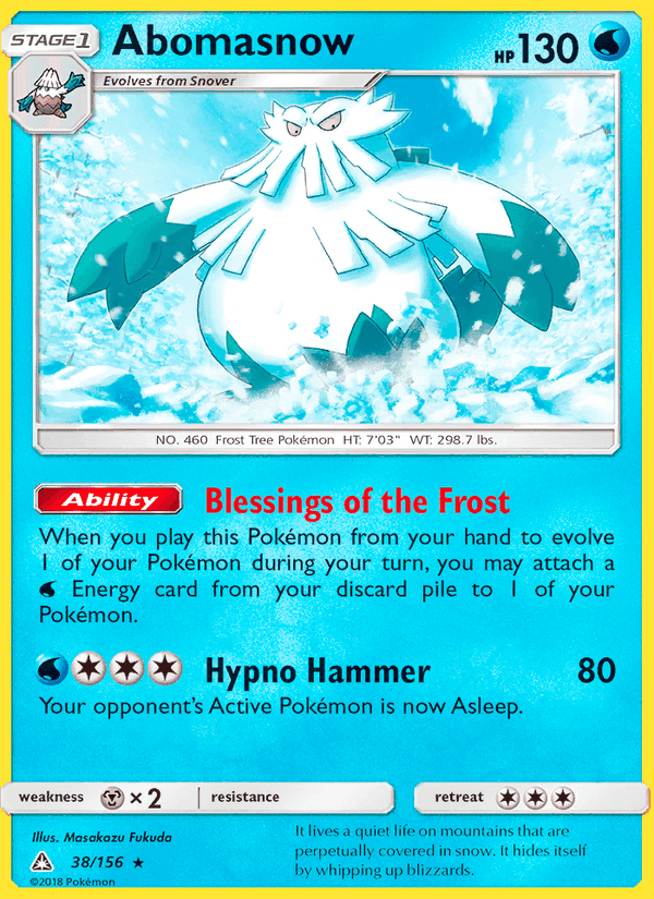 Abomasnow, card 38 from Ultra Prism