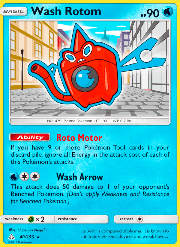 Wash Rotom, card 40 from Ultra Prism