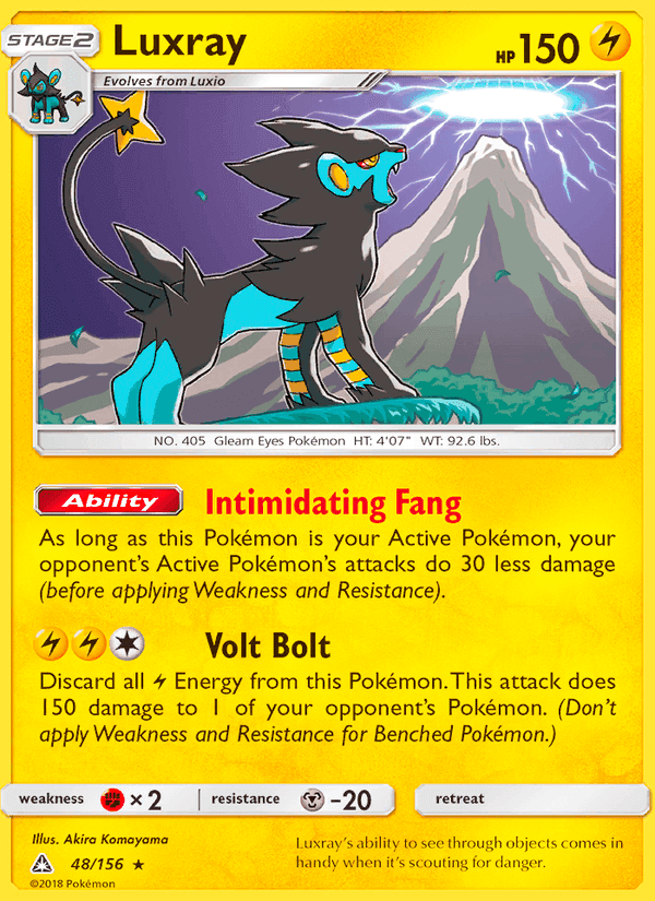 Luxray, card 48 from Ultra Prism