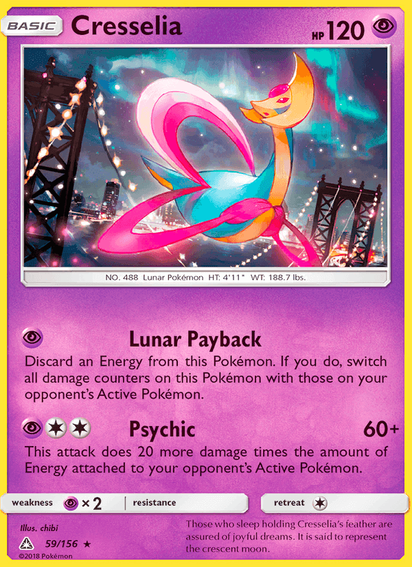 Cresselia, carta 59 di Ultra Prism