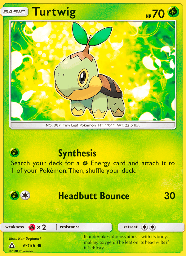 Turtwig, card 6 from Ultra Prism
