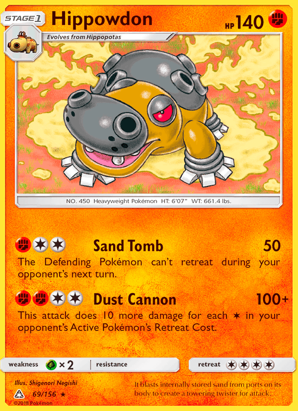 Hippowdon, card 69 from Ultra Prism