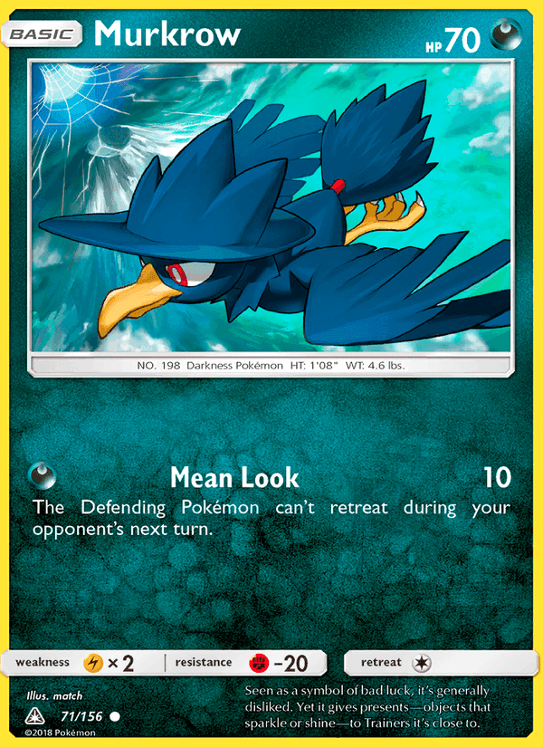 Murkrow, card 71 from Ultra Prism